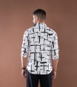SeaSky Monochrome Grid Shirt - Image 2